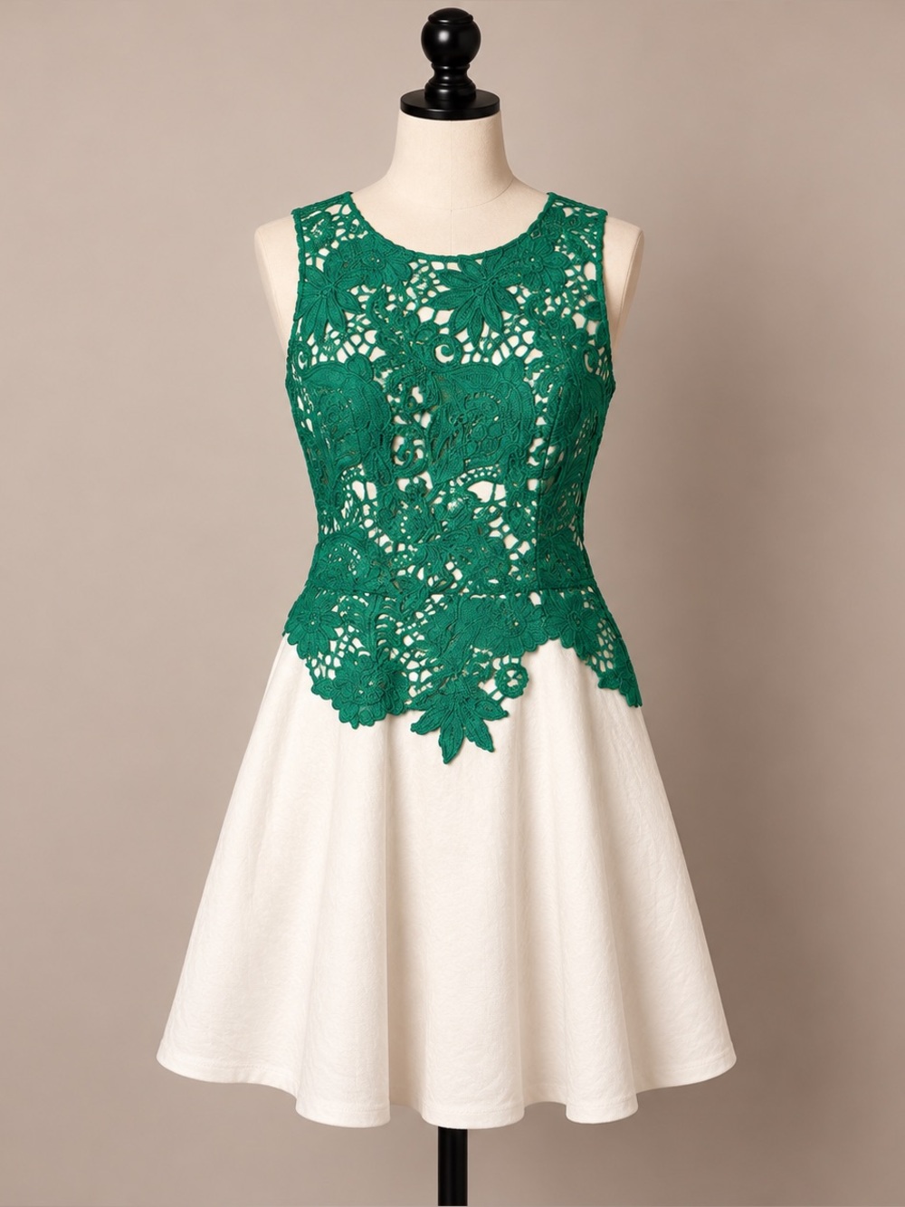 Moulinette Soeurs Anthropologie Emerald Green Lace Dress Size 8